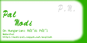 pal modi business card